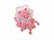 Zdobení na nehty Fimo - růžově stínované květinky