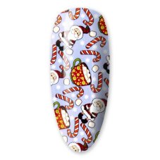 Vánoční folie 100cm - Santa Marshmallow