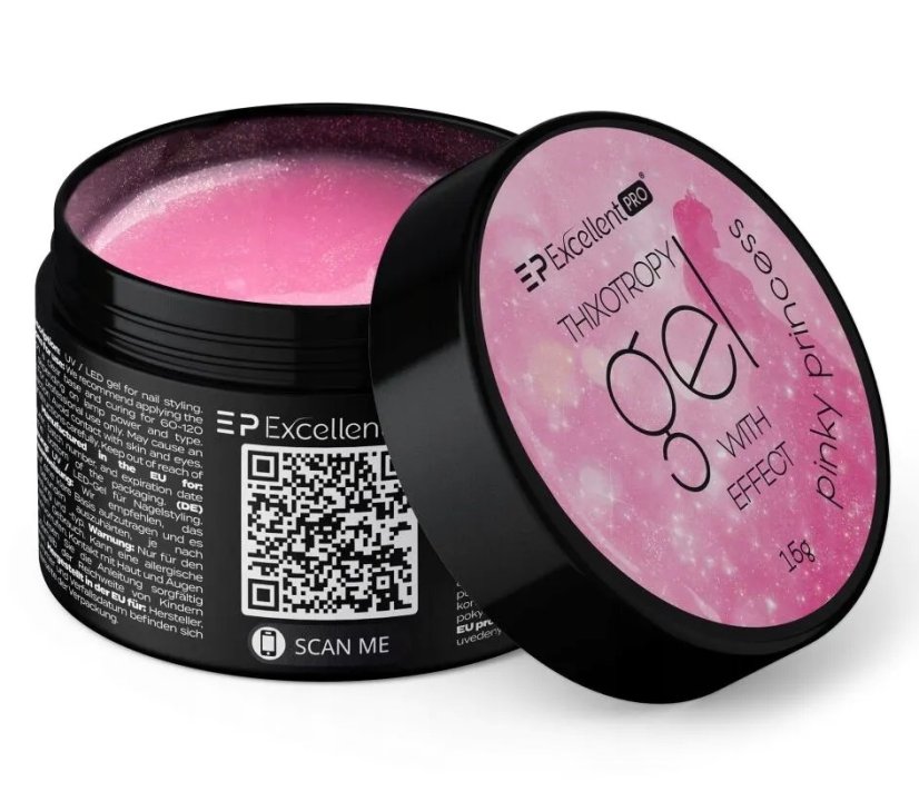 Stavební gel s tekutou pamětí na nehty Pinky Princess15g