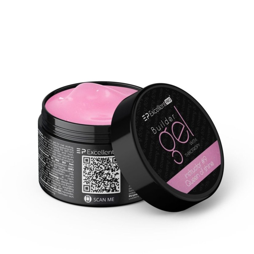 STAVEBNÍ UV/LED GEL S TEKUTOU PAMĚTÍ - Instructor#9 QUEEN OF SHINE 50g