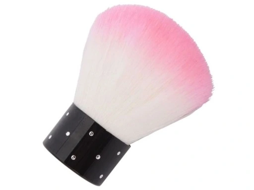 štětec na prach se zirkony - pink