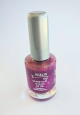 Lak na nehty Fialový glitter Dekor - č.83 10ml
