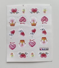 Vodolepky na zdobenie nechtov - Princess and Hearts BLE368