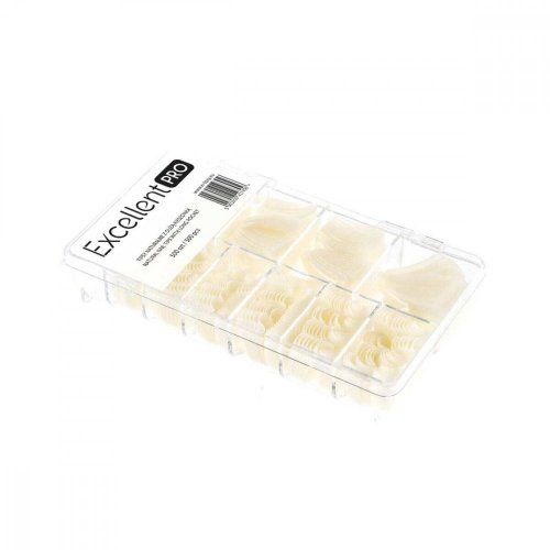 Mliečne tipy na nechty - natural,krabička 500ks Dlhý lepiaci povrch