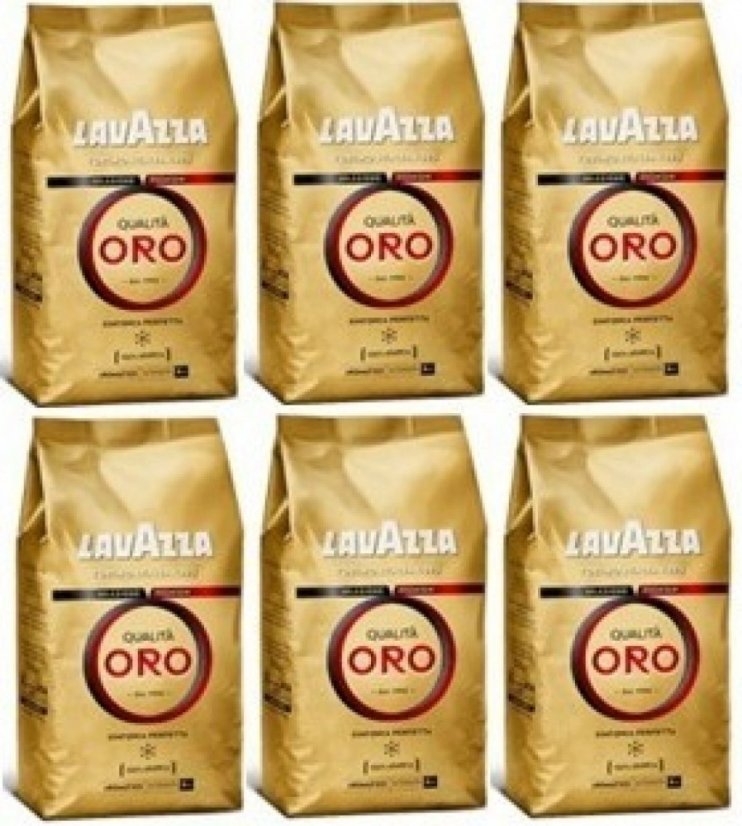 Lavazza Qualitá Oro zrnková Káva 6 x 1 kg