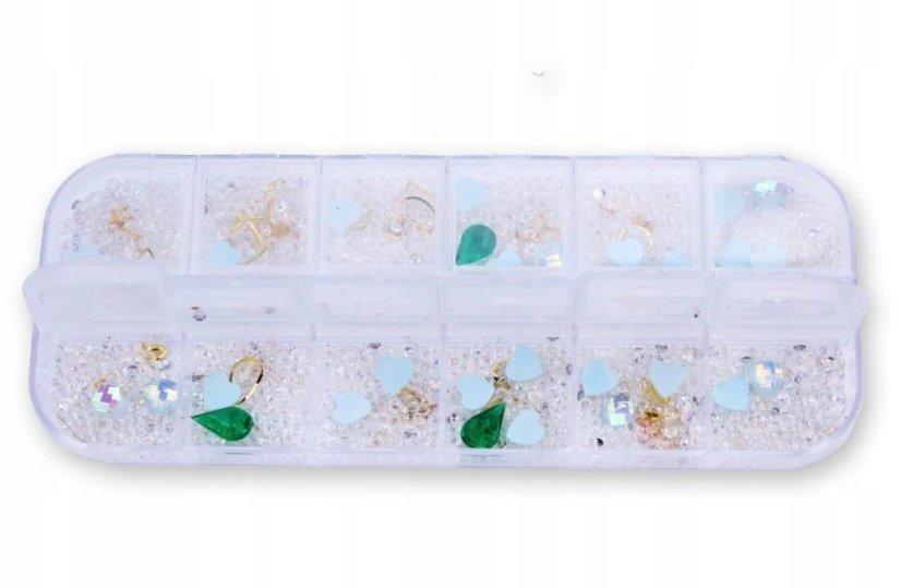 SADA OZDÔB NA NECHTY ZIRKÓNOVÁ KŘIŠŤÁLY SRDÍEČKA