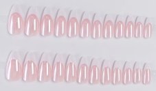 Sada umelých nechtov Press-On Nails – Krátke štvorcové so zlatým zdobením-KOPIE