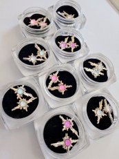 Bižutéria na nechty-Crystal Cross - 2ks Čiré