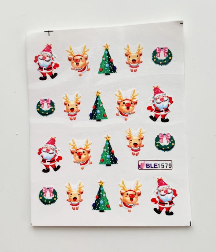 Vodolepky na zdobení nehtů - Santa Claus BLE1579