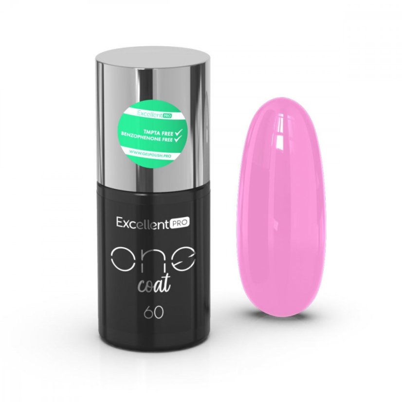 Gel lak Excellent pro One Coat 60,Purple-pink 7g