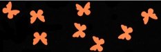 Motýliky na zdobenie nechtov - neónovo oranžová