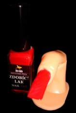Zdobící akrylový lak na nehty - jahodová 10 ml