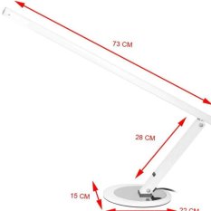 Kozmetická stolová lampa -SLIM LED- BIELA