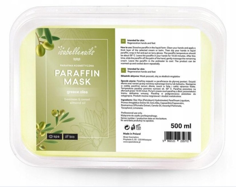 Kosmetický parafín  oliva 500 ml.