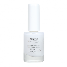 Dekor lak nehty FRENCH MANICURE – F6 Porcelán – Bílý 10 ml