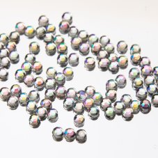 Ozdoby na nehty zirkony s imitací skla duhové 3 mm ,100ks