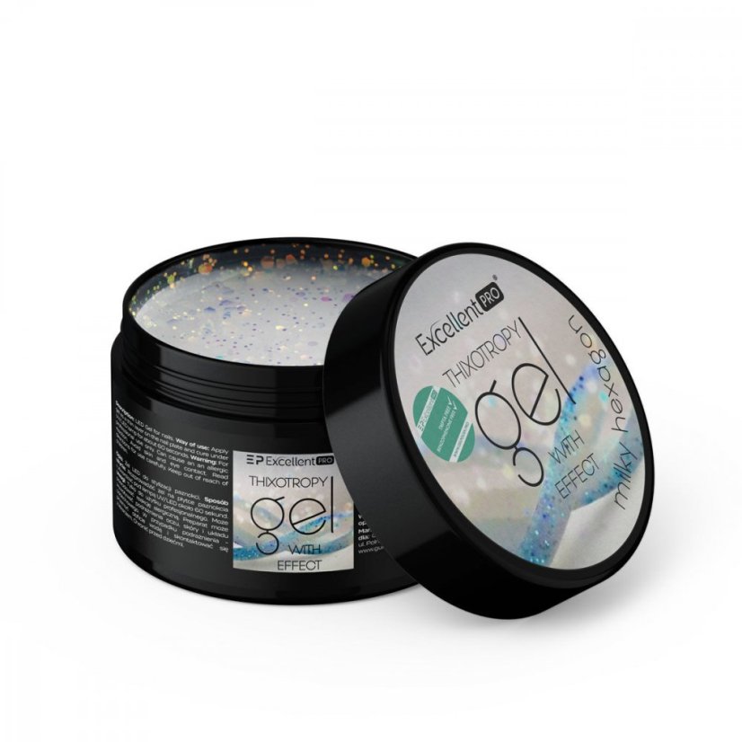 Thixotropy gel s efektom - Milky Hexagon15g
