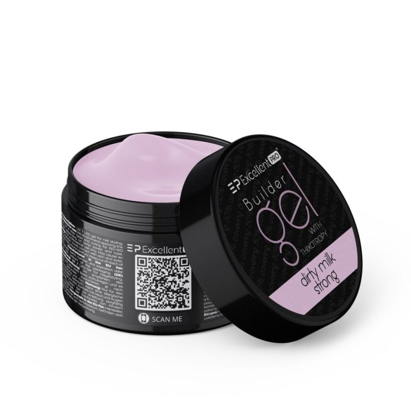 STAVEBNÝ UV/LED GEL S GÉL S TEKUTOU PAMÄTOU - Dirty Milk Strong  50g