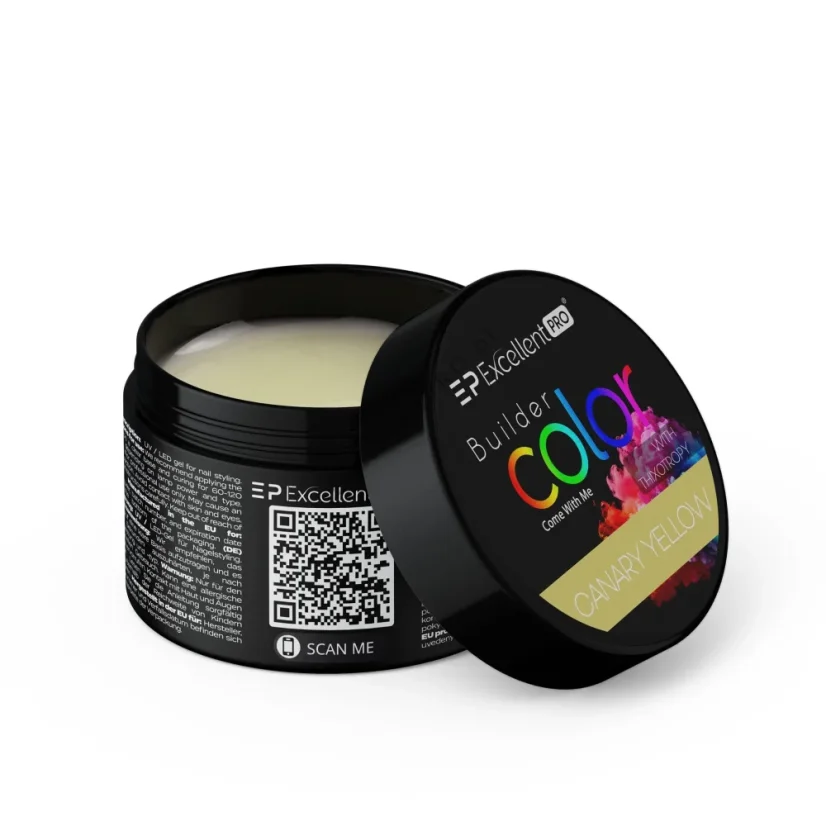 Stavebný gél s tekutou pamäťou na nechty Pastel Canary Yellow 15 g
