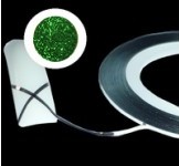 Páska na nehty Nail ART - zelený třpyt