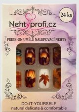 Sada umelé nalepovacie nechty press on Jesenné Kúzlo 24ks