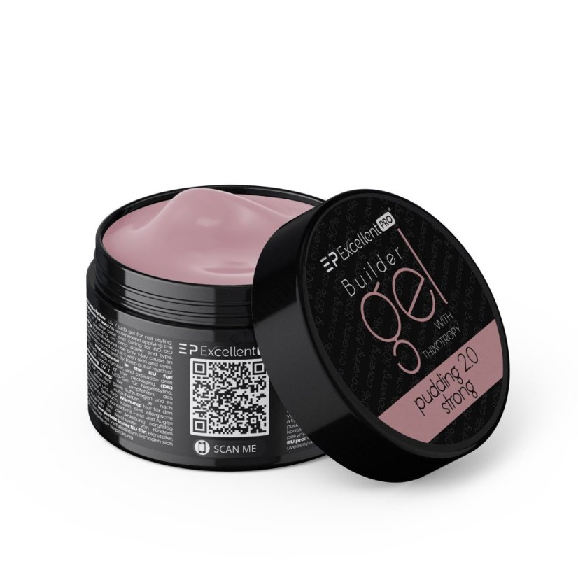 STAVEBNÍ UV/LED GEL S TEKUTOU PAMĚTÍ - Pudding 2.0 Strong 50g