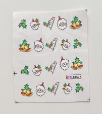 Vodolepky na zdobenie nechtov - Santa BLE1577