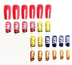 Sada 24 umelých nechtov - tenisky