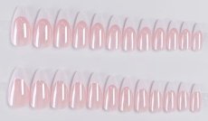 Sada umělých nehtů Press-On Nails – Mandlové s mléčnou francouzskou manikúrou 24ks