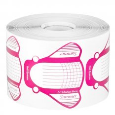 Papírové šablony na modeláž nehtů Summer 500 ks - růžové