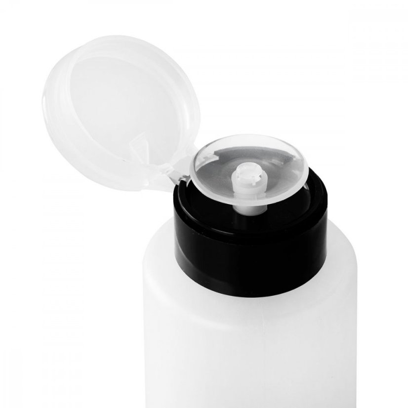 Plastový dávkovač s pumpičkou - černý proužek 170 ml