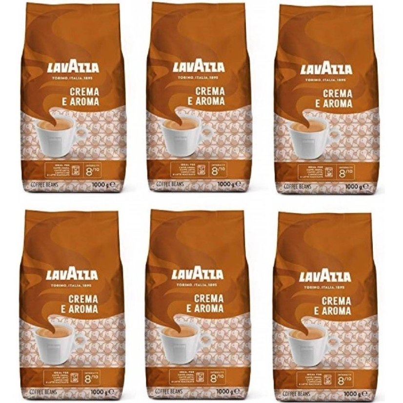 Lavazza Crema e Aroma - zrnková káva, 6×1 kg
