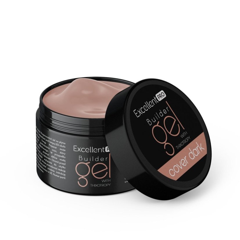 EXCELLENT PRO STAVEBNÍ UV/LED GEL S TEKUTOU PAMĚTÍ-COVER DARK  50g