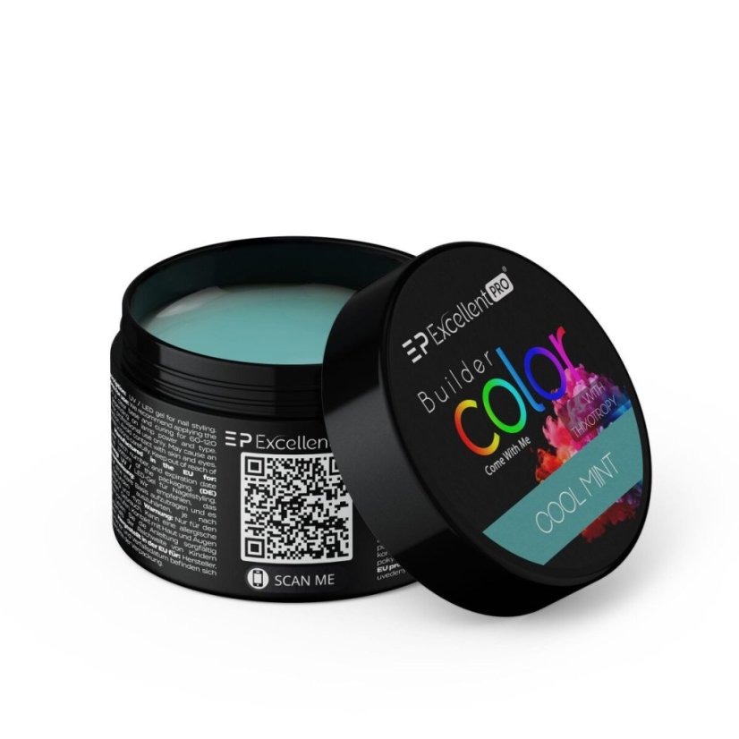 Stavební gel s tekutou pamětí na nehty Pastel Cool Mint 15g