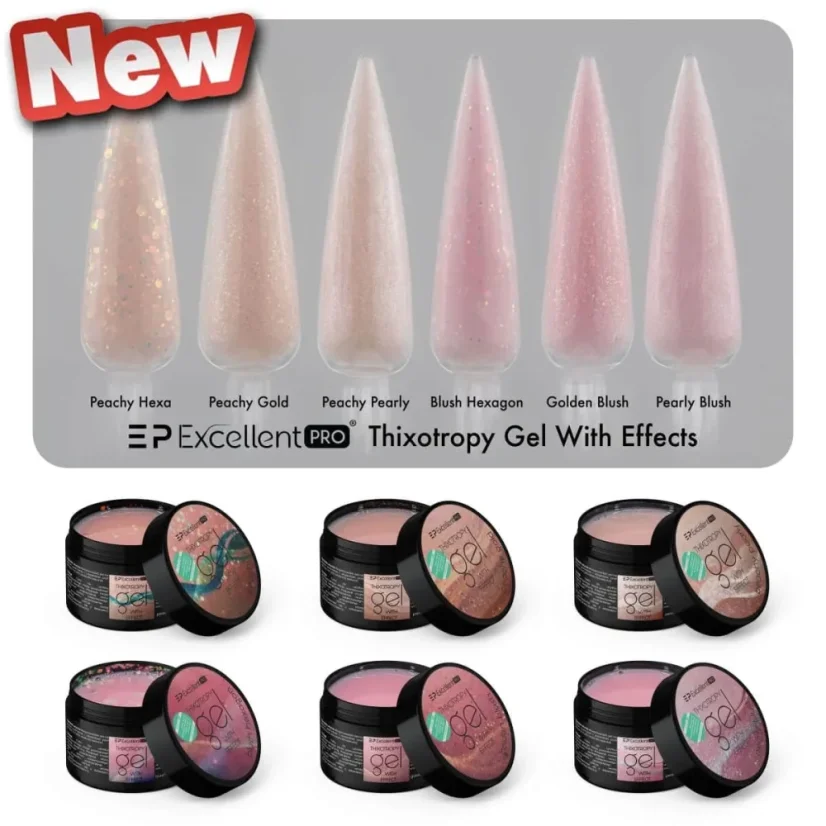 Thixotropy gel s efektom - Peachy Pearly 15g