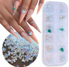 SADA OZDÔB NA NECHTY ZIRKÓNOVÁ KŘIŠŤÁLY SRDÍEČKA