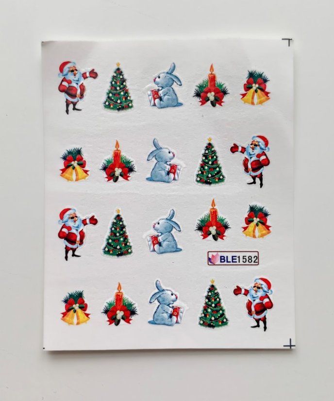 Vodolepky na zdobení nehtů - Christmas BLE1582
