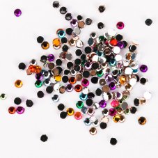 Zirkony s imitací skla smíšené barvy 1,5-2 mm , 200ks