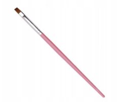 Štětec na gel - růžový č.6 kočičí jazýček