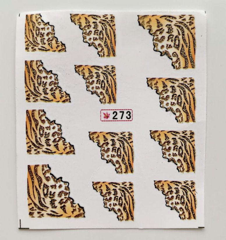 Vodolepky na zdobení nehtů - Zvířecí vzory č. 273