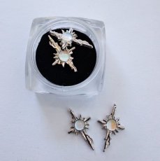 Bižutéria na nechty-Crystal Cross - 2ks Čiré