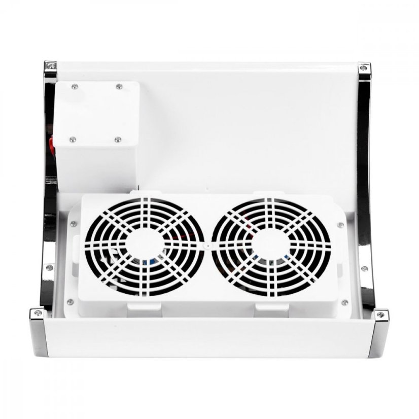 Odsávačka prachu s dvoma ventilátormi - biely 80 W