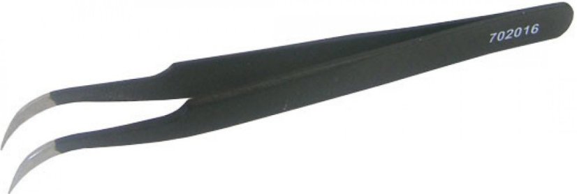 Pinzeta zakrivená antistatická 120x9 mm