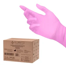 Jednorázové nitrilové rukavice , Růžové vel. M