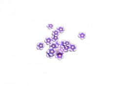 Zdobenie na nechty Fimo - fialové kvetinky