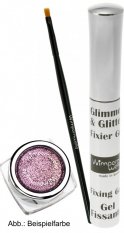 Súprava Glimmer & Glitter, 1 farba, 1 štetec, 1 fixačný gél
