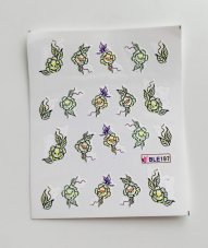 Vodolepky na zdobenie nechtov - Flowers BLE197