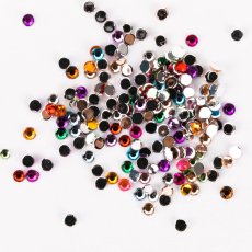 Zirkony s imitací skla smíšené barvy 1,5-2 mm , 200ks