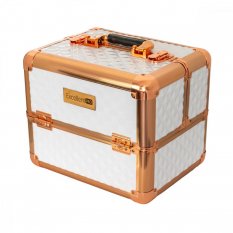 Kosmetický kufřík XL -  White - Rose Gold