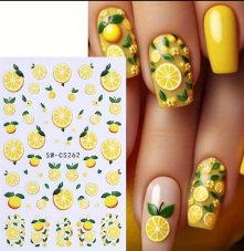 3D Samolepky na nehty – Šťavnaté citróny